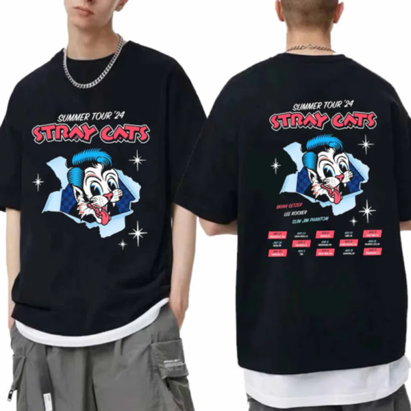 Stray Cats Summer Tour 2024 Shirt, Stray Cats Band Fan Shirt, Stray Cats 2024-image