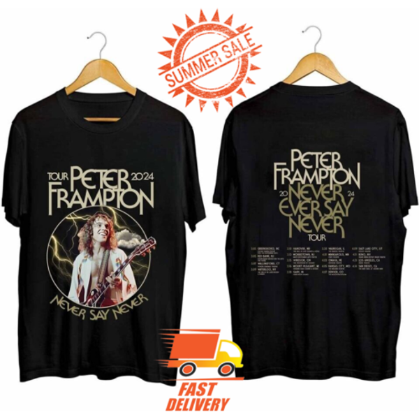 Peter Frampton 2024 Tour Never Say Never Tour T-Shirt-image