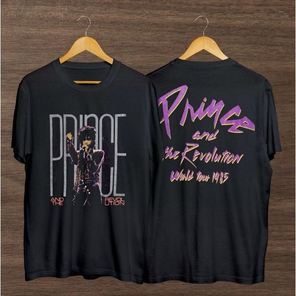 Vintage 1985 Prince And The Revolution Pur Rain World Tour Shirt-image
