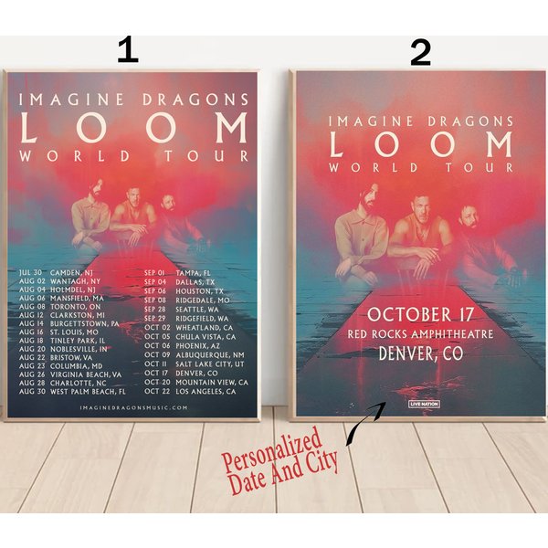 Custom Imagine Dragons - Loom Tour 2024 Poster-image