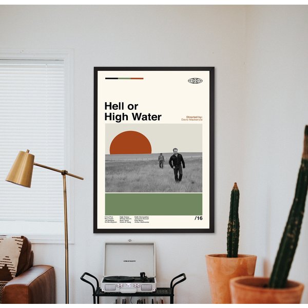 Hell Or High Water Poster, Minimalist Art,-image