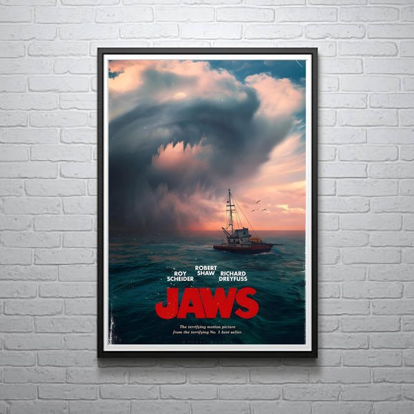 Jaws Movie Print | Movie Poster | Film Print | Wall Art-image