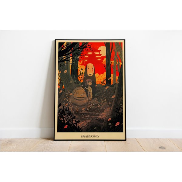 Studio Ghibli Spirited Away Poster - Japanese "Spirited Away" Art Print-image