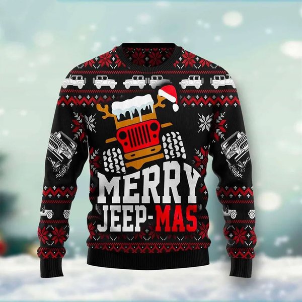 Merry Jeepmas Jeep Lover Ugly Christmas Sweater-image