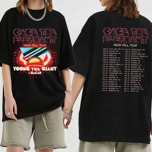 Cage The Elephant - Neon Pill Tour 2024 Shirt, Cage The Elephant 2024 Tour Shirt-image