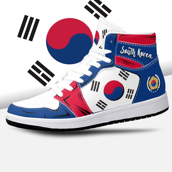 South Korea Flag Basketball Shoes, National Flag, South Korea, South Korean Flag Shoes-image
