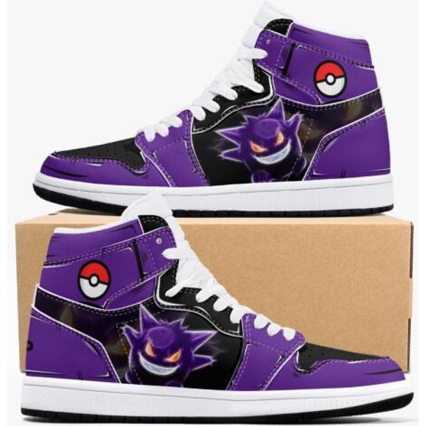Pkm Gengar Jd1 Anime Shoes, Basketball Sneakers