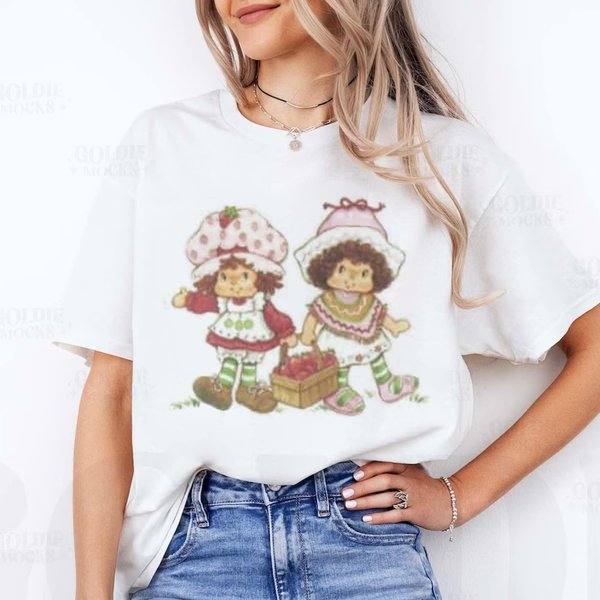 Strawberry Shortcake & Cafe Ole Shirt, Have A Berry Nice Day Shirt, Cartoon Nostalgia Shirt, Love Strawberry Kid Shirt-image