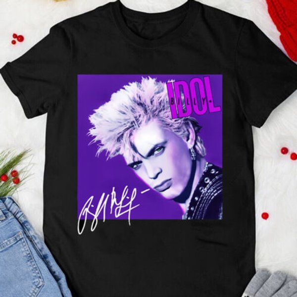 Billy Idol T-Shirt Billy Idol Whiplash Smile Song Cotton Shirt Men Women-image