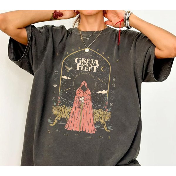 Greta Van Fleet Graphic Tee Shirt, Starcatcher Greta Van Fleet Music Concert 2024 Shirt-image