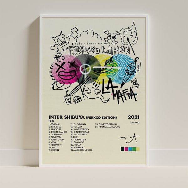 Feid Inter Shibuya Ferxxo Edition Album Cover Print Poster-image