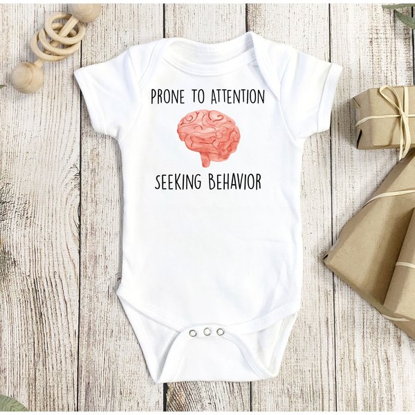 Psychologist Onesie, Psychologist Baby Gift, Brain Onesie-image