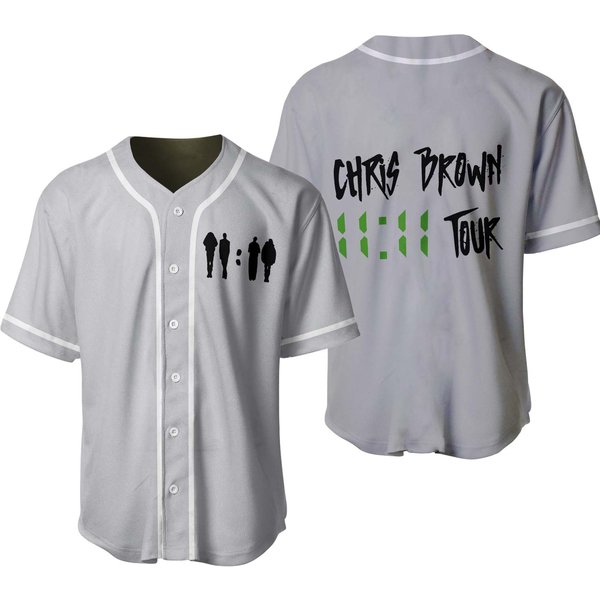 Chris Brown The 11:11 Tour Baseball Jersey-image