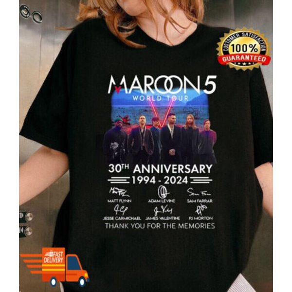 Maroon 5 30Th Anniversary 1994-2024 Thank You Shirt-image