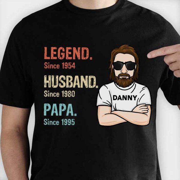 Legend Husband Daddy - Gift For Dads - Personalized Unisex T-Shirt-image
