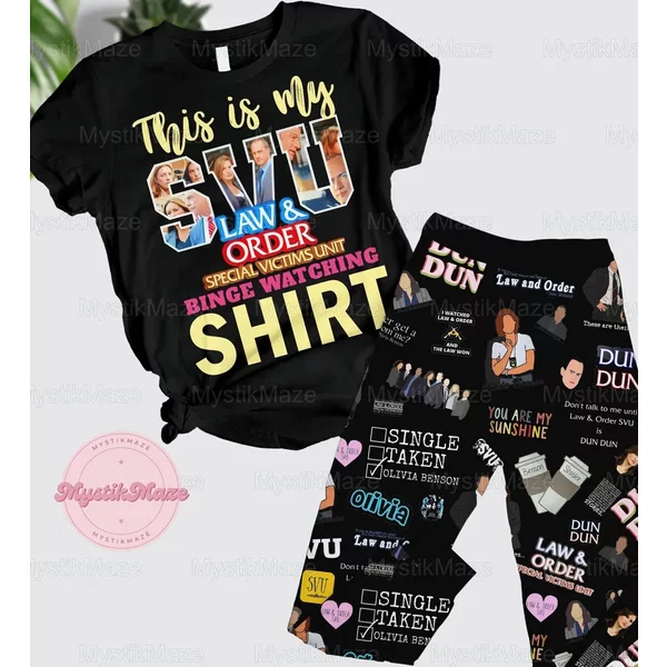 Svu Pajamas Set, Law And Order Pajamas Sets-image