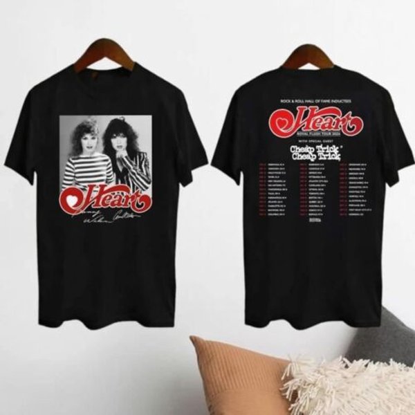 Heart Band Royal Flush Tour 2024 Tour, Heart Rock Band Concert T-Shirt-image