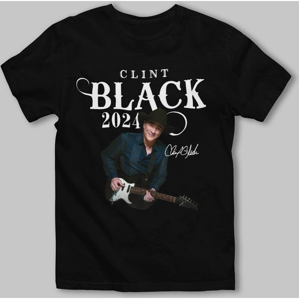 Rare Clint Black Tour 2024 Country Music T-Shirt-image