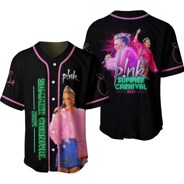 Pink Singer Summer Carnival 2024 Pink Tour Baseball Jersey-image