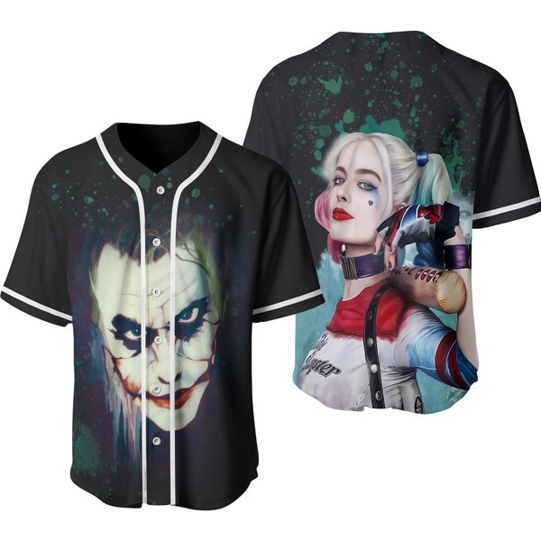 The Joker & Harley Quinn Baseball Jersey-image