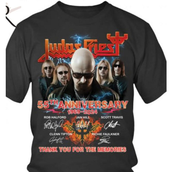 Judas Priest 55Th Anniversary T Shirt 1969 2024 Thank You-image