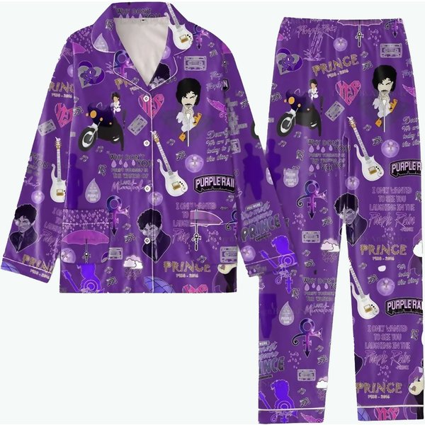 Prince Purple Pajamas Set, Pur Rain Pajamas-image