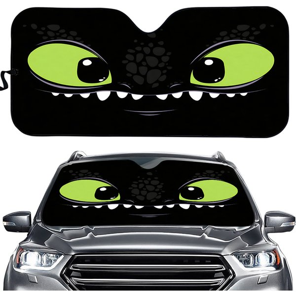 Toothless Auto Sun Shades-image