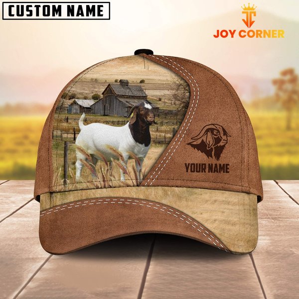 Boer Goat Customized Name Brown Baseball Caps-image