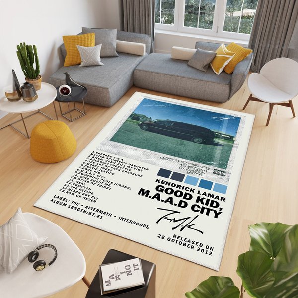 Kendrick Lamar Good Kid Album Cover Rug-image