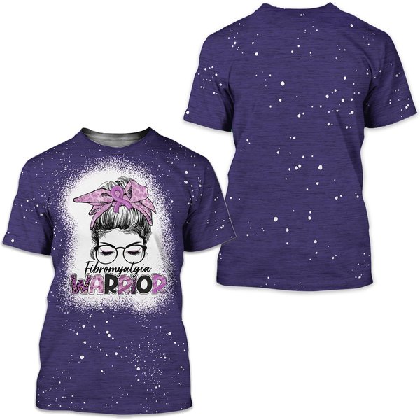Fibromyalgia Shirt, Bleached Tee, Bleached Shirt-image