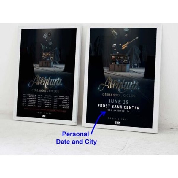 2024 Aventura Cerrando Ciclos Tour Poster, Custom Date And City Tour-image