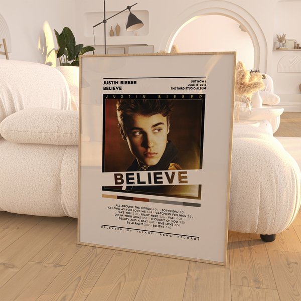 Justin Bieber - Believe Album Poster, Album Cover Poster-image