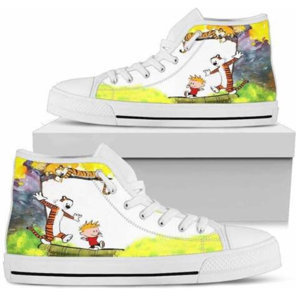 Calvin And Hobbes High Top Shoes, Bill Watterson High Top Sneaker