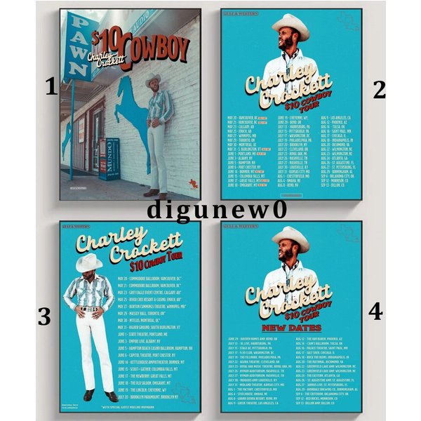 Charley Crockett 2024 The $10 Cowboy Tour Music Posters-image