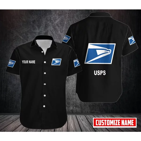 Personalized Postal Worker Shirt, Shirt With Postal Worker Logo Hawaii Shirt-image