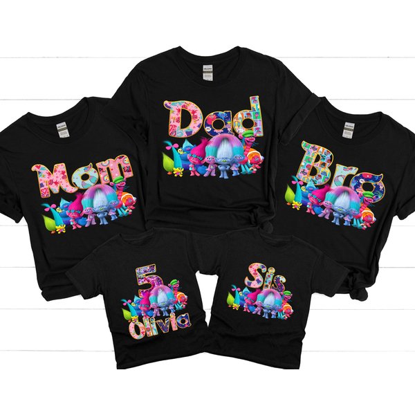Trolls Birthday Theme Shirt-image