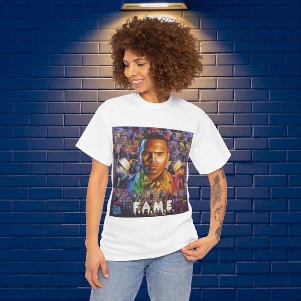 Chris Brown Aesthetic F.A.M.E Album Cover T-Shirt-image