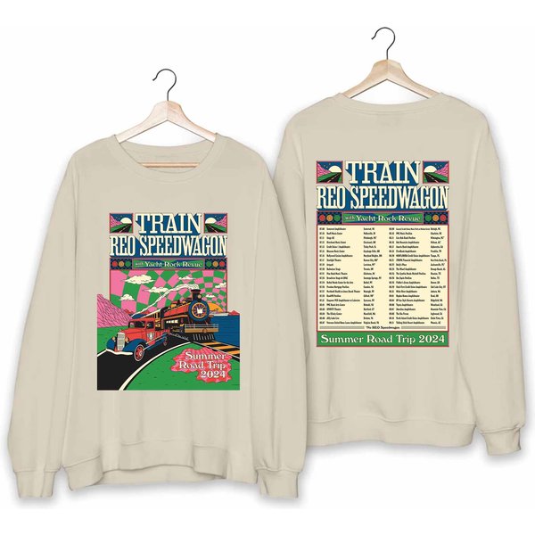 Train And Reo S Wagon The Summer Road Trip 2024 Tour Sweatshirt-image