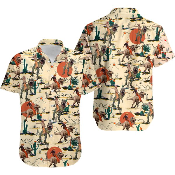 Dinosaur Desert Hawaiian Shirt-image