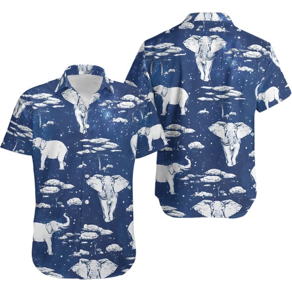 Elephant Hawaiian Shirt, Elephant Shirt-image