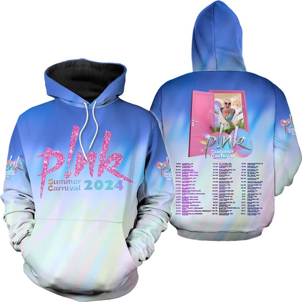 Pink Singer Summer 2024 Tour 3d Hoodie