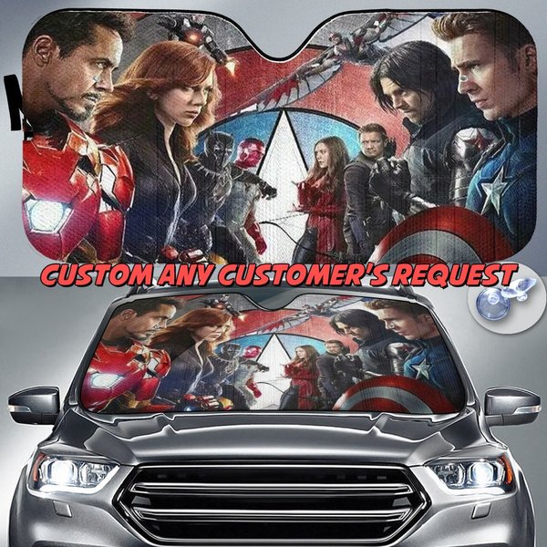Superhero Sunshade, Action Movie Car Sun Shade-image