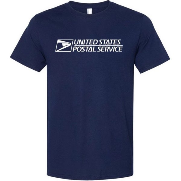 Postal Service Post Office Short Sleeve T-Shirt All White Print, United Sps Postal Service T-Shirt-image