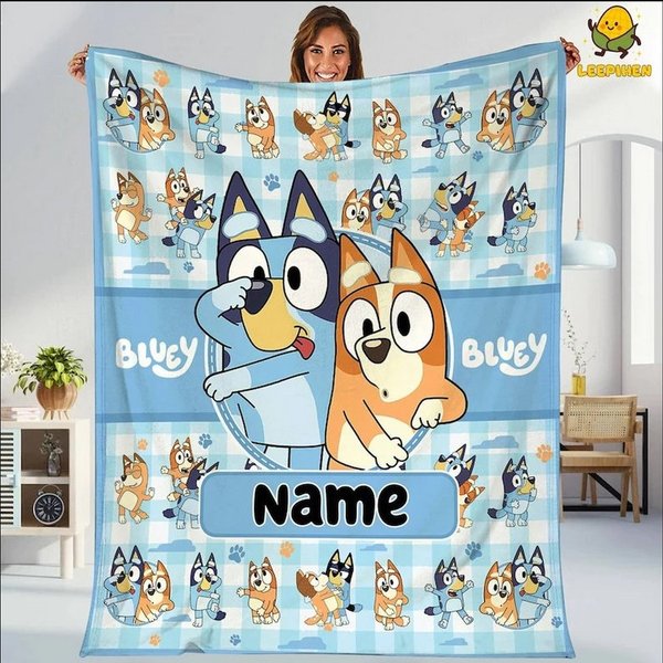 Personalized Family Blueydad Blanket