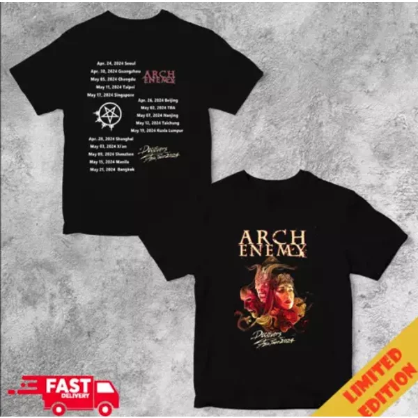 Arch Enemy Deceivers Aisa Tour 2024 Live In Singapore 17 May 2024 T-Shirt-image