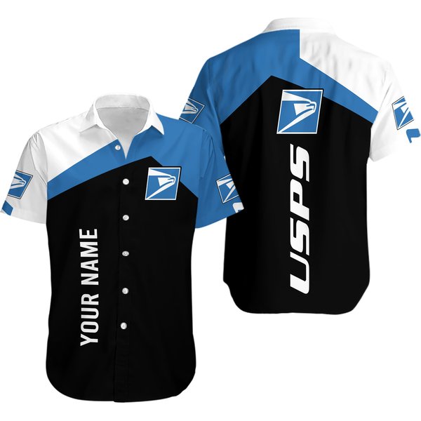 Personalized Name Postal Worker Hawaiian Shirt-image