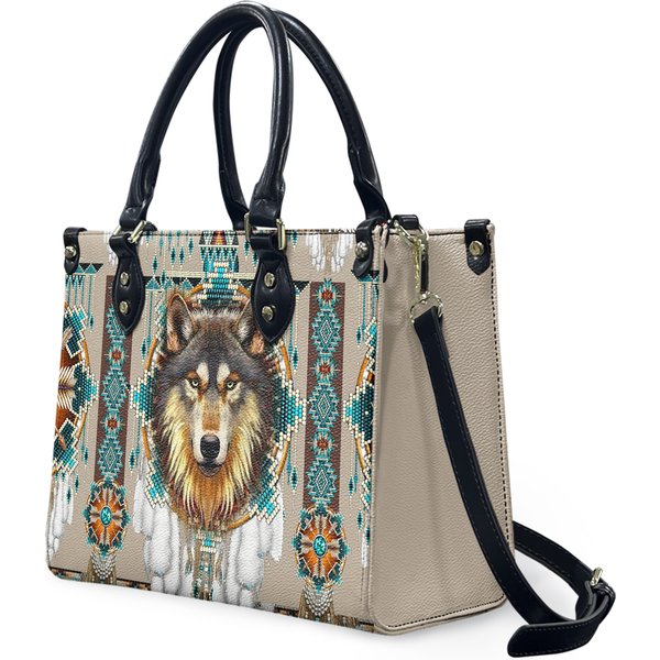 Native Wolf Leather Bag-image