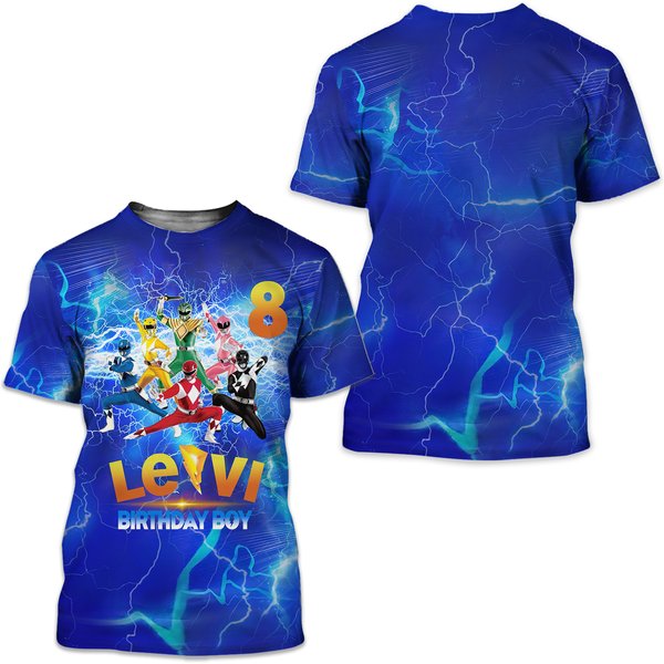 Power Ranger Birthday Shirts-image