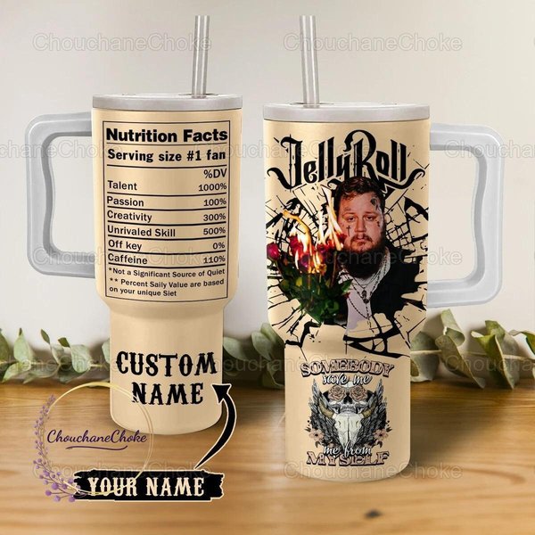 Jelly Roll 40Oz Tumbler, Jelly Roll Tumbler, Personalized Tumbler-image