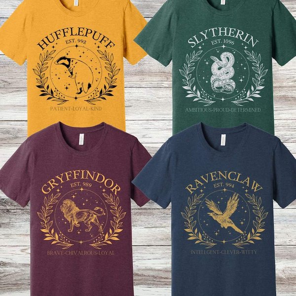 Wizard School Houses Shirt, Magic School Shirt, Hp Shirt-image